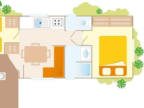 Mobilhome 4 personnes - Mobil-home | Classic XL | 2 Ch. | 4 Pers. | Terrasse simple