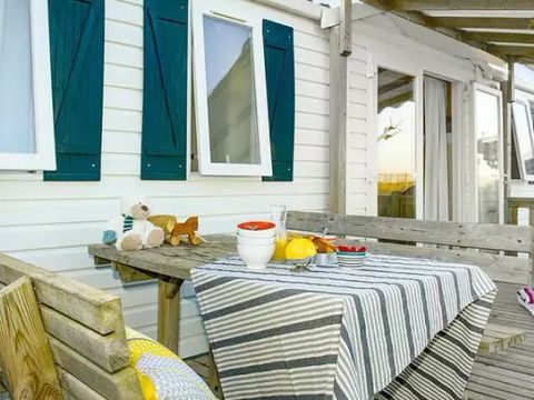 BUNGALOW 6 personnes - Mobil-home | Classic | 3 Ch. | 6 Pers. | Terrasse surélevée | Clim.