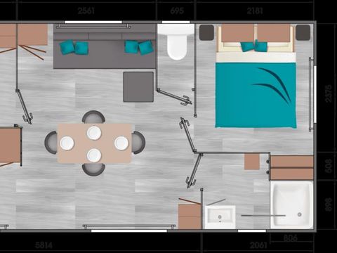 MOBILHOME 4 personnes - 2 chambres.