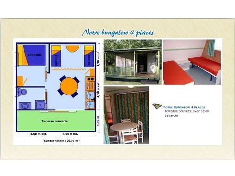 BUNGALOW 4 personnes - ECO (sans micro-ondes)