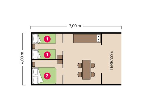 TENTE 4 personnes - Tente Cotton 4 personnes
