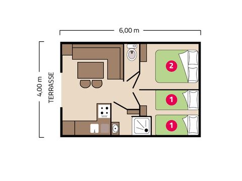 MOBILHOME 4 personnes - Palma