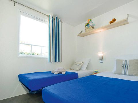 MOBILHOME 6 personnes - Comfort | 2 Ch. | 4/6 Pers. | Terrasse surélevée non couverte | 2 SDB | Clim.