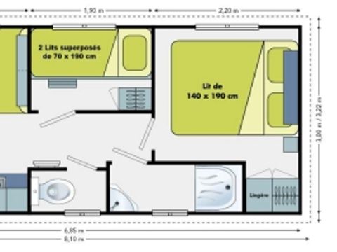 Hébergement 4 personnes - Roulotte