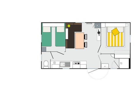 Mobilhome 5 personnes - Mobilhome Confort Plus 28m2²