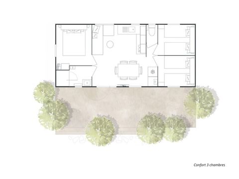 MOBILHOME 6 personnes - 3 chambres 35m² confort