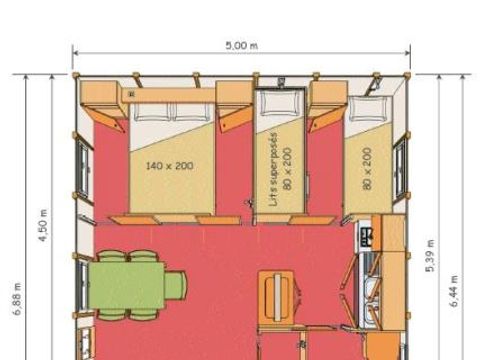 CHALET 5 personnes - Gitotel STANDART- Dimanche