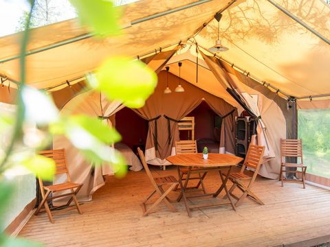TENTE TOILE ET BOIS 5 personnes - Lodge sans sanitaire