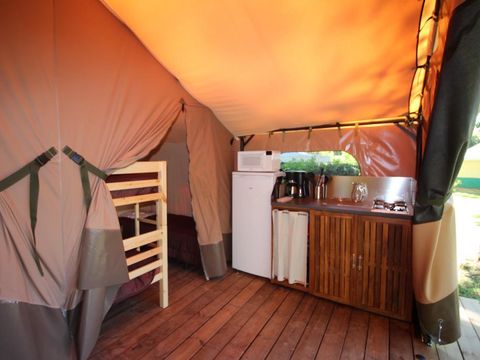 Tente en toile et en bois 5 personnes - FAMILY SANS SANITAIRES