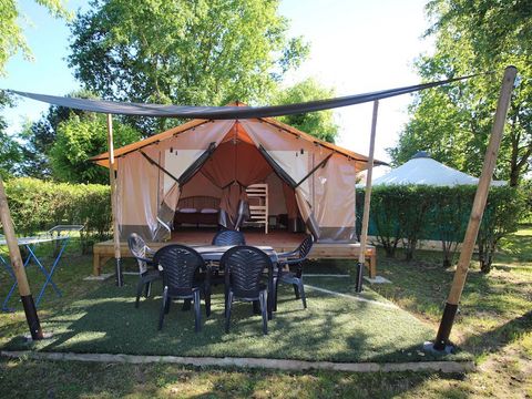 Tente en toile et en bois 5 personnes - FAMILY SANS SANITAIRES