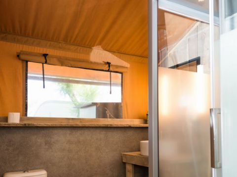 Tente en toile et en bois 6 personnes - LODGE Prestige CAMPING