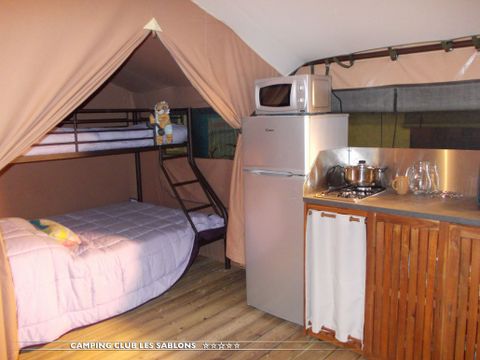 Tente en toile et en bois 5 personnes - LODGE ETANG