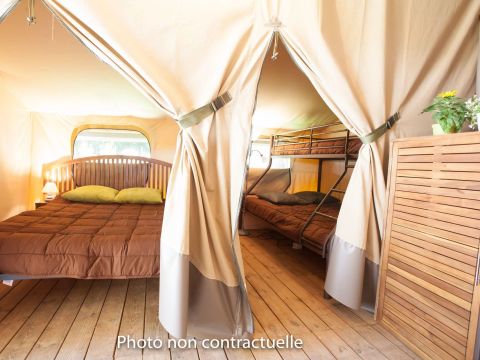 Tente en toile et en bois 5 personnes - Sunlodge Confort (pas de douche)