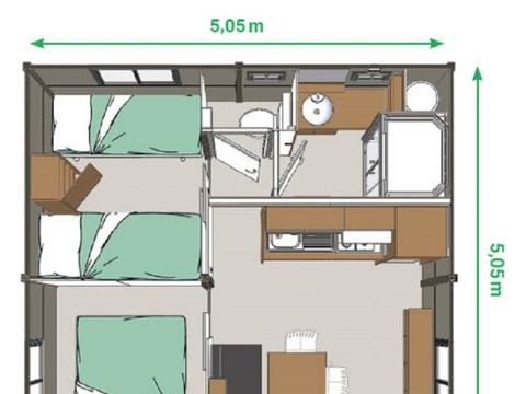 Chalet 4/5 personnes - BAMBU - 2 chambres
