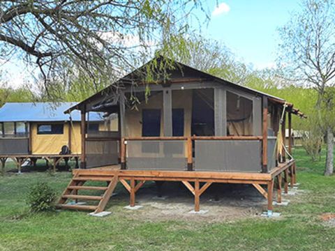 TENTE TOILE ET BOIS 5 personnes - CONFORT 2ch 5P sans sanitaires