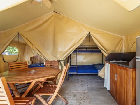 TENTE TOILE ET BOIS 5 personnes - CONFORT 2ch 5P sans sanitaires