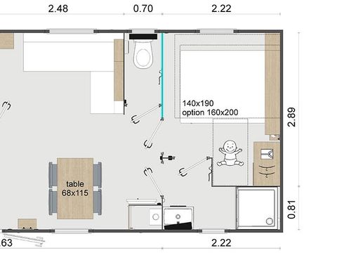 MOBILHOME 4 personnes - HIBISCUS