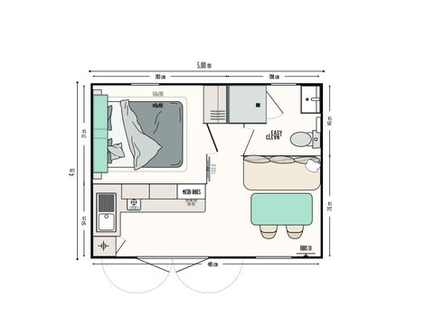 MOBILHOME 2 personnes - Lodge Charme 1 chambre - Nouveauté 2024