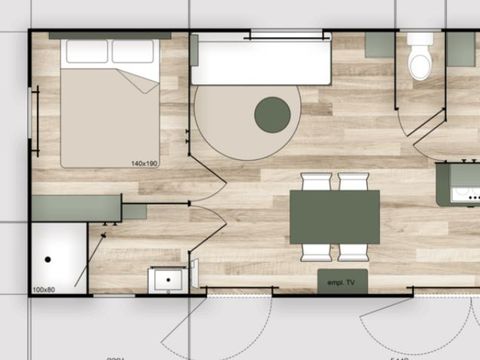 Mobilhome 6 personnes - Lodge Chataignier - Vue sur la campagne - Nouveauté 2026