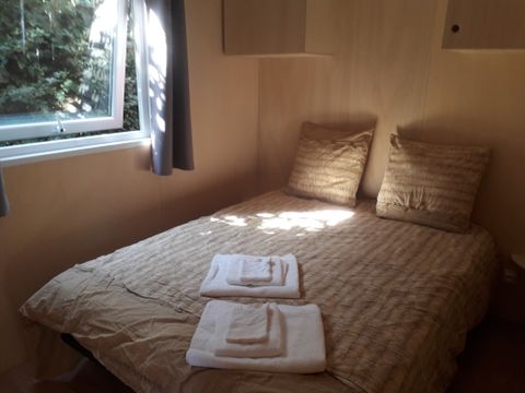 Mobilhome 4 personnes - Elite Toile & Bois 21m² - 2 chambres - Sans sanitaires - FORMULE - HÔTELIÈRE