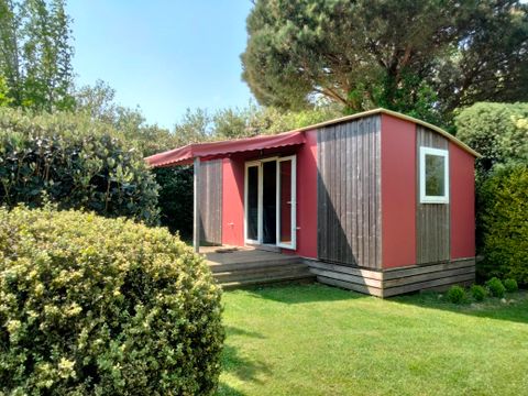 Mobilhome 4 personnes - Elite Toile & Bois 21m² - 2 chambres - Sans sanitaires - FORMULE - HÔTELIÈRE