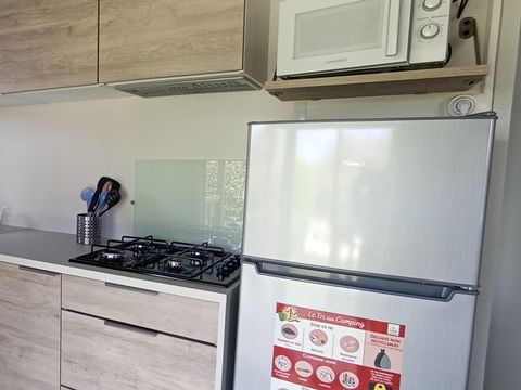 Mobilhome 2 personnes - Studio 20m² - 1 chambre - 1 lit - Double - FORMULE - HÔTELIÈRE