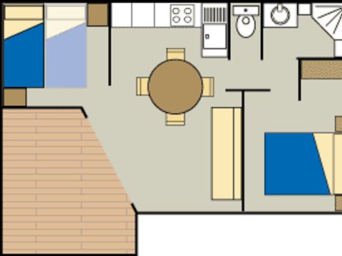 CHALET 5 personnes - REVE CONFORT climatisé 2 chambres