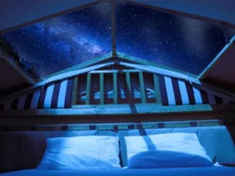 Tente en toile et en bois 2 personnes - MINI LODGE (sans sanitaires - sans cuisine)