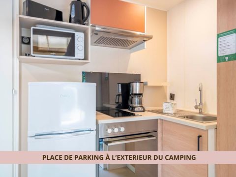 MOBILHOME 2 personnes - 1 chambre mitoyen OR sans stationnement 