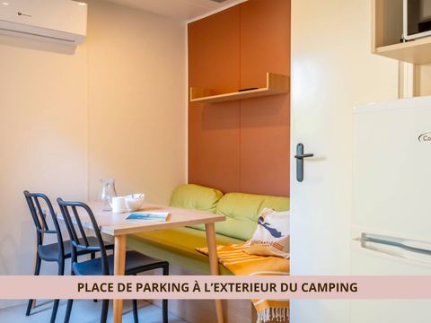 MOBILHOME 2 personnes - 1 chambre mitoyen OR sans stationnement 