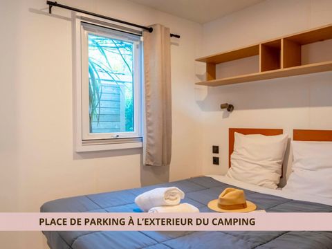 MOBILHOME 2 personnes - 1 chambre mitoyen OR sans stationnement 