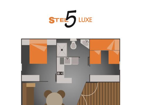 BUNGALOW 5 personnes - BUNGALOW STEL LUXE-5 Climatisation + Voiture 5 pers