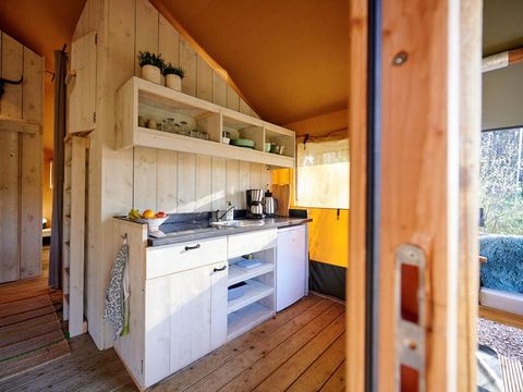 Tente en toile et en bois 5 personnes - Tente lodge - 5 personnes