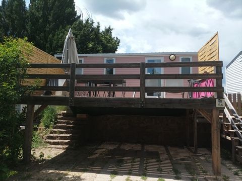 MOBILHOME 6 personnes - Confort 27m² 3 chambres + terrasse sur pilotis