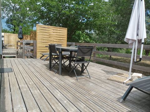 MOBILHOME 4 personnes - Confort 28m² 2 chambres + terrasse sur pilotis