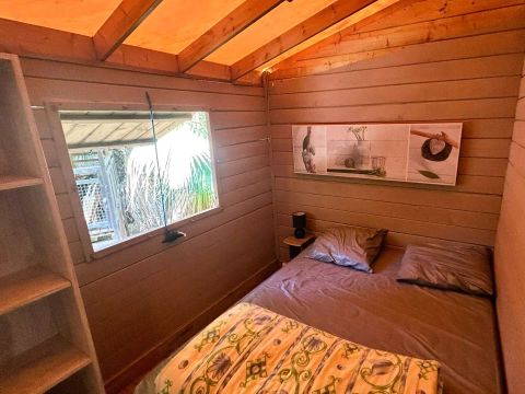 Tente en toile et en bois 5 personnes - Caba'nature 3 Pièces 5 Personnes
