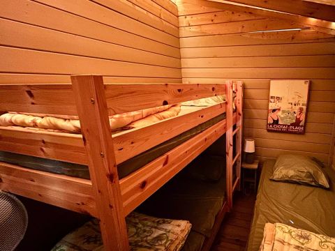 Tente en toile et en bois 5 personnes - Caba'nature 3 Pièces 5 Personnes
