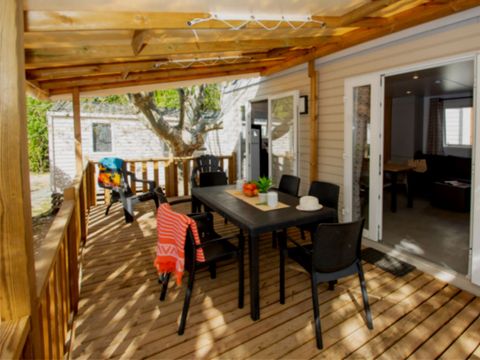 Mobilhome 6 personnes - Cottage cosy - 3 chambres - 6 places - Clim - Lave-vaisselle