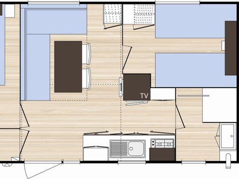 MOBILHOME 4 personnes - ESPACE