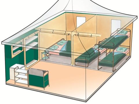 BUNGALOW TOILÉ 6 personnes - FAMILY sans sanitaires
