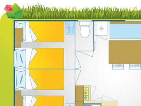 MOBILHOME 7 personnes - Happy Premium