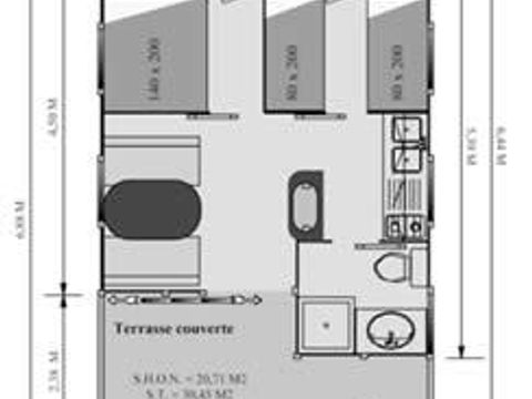 Chalet 4 personnes - Standard 25m² - 2 chambres