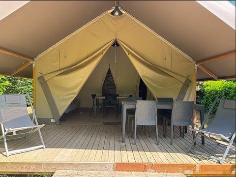 BUNGALOW TOILÉ 4 personnes - Tentes Toilées Standard 25m² 2 chambres sans sanitaire 4 pers