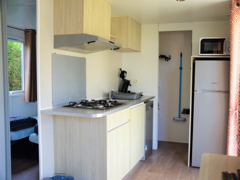 MOBILHOME 6 personnes - Mobile-home Premium 29m² - 2 chambres climatisation +TV + lave vaisselle 4 pers