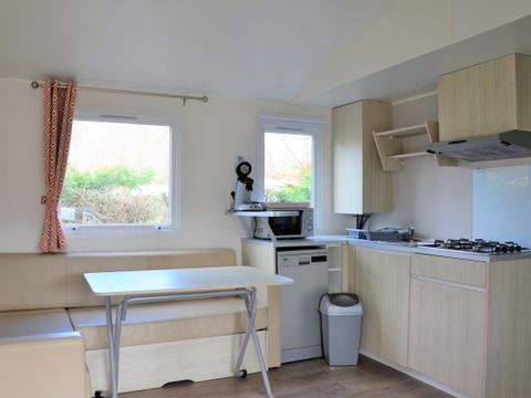 Mobilhome 6 personnes - Premium 33m² - CLIMATISÉ - 3 chambres - +TV - Lave vaisselle