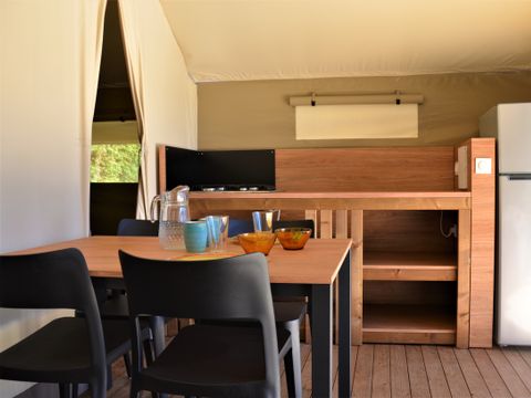 TENTE TOILE ET BOIS 4 personnes - Tente Woodlodge Confort 23m² 2 chambres - sans sanitaire 4 pers