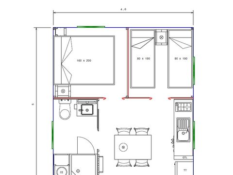 TENTE TOILE ET BOIS 4 personnes - CABANE LODGE