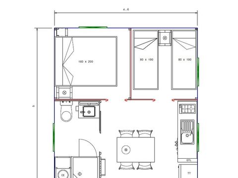 TENTE TOILE ET BOIS 4 personnes - CABANE LODGE