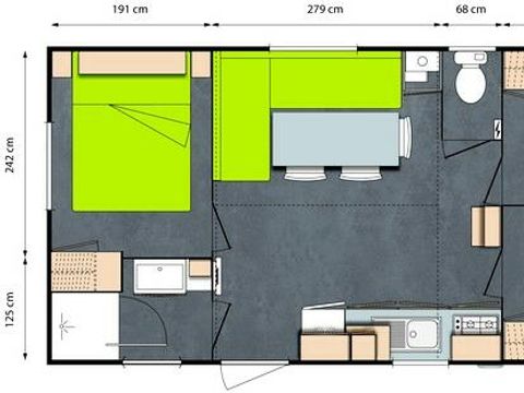 MOBILHOME 6 personnes - Goelette 4 Pièces 6 Personnes + TV