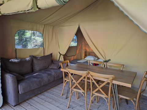Tente en toile et en bois 7 personnes - Tente Lodge KENYA